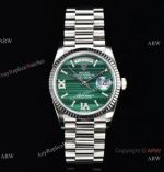 Swiss Rolex Daydate 36 Malachite Green Dial set Diamonds 904L Steel CS Factory 3255_th.jpg